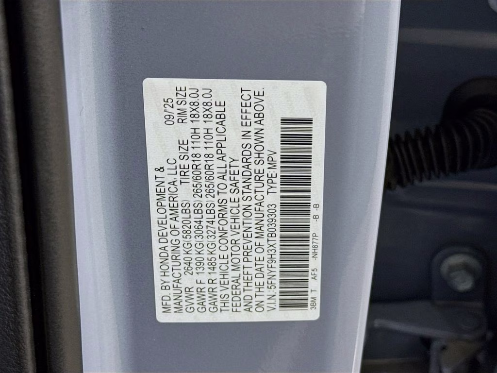 2026 Sonic Gray Pearl Honda Passport RTL AWD SUV