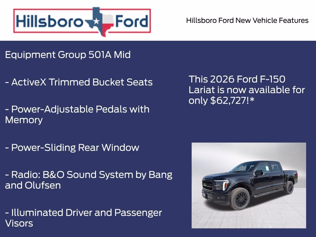 2026 Agate Black Metallic Ford F-150 Lariat 4X4 Truck