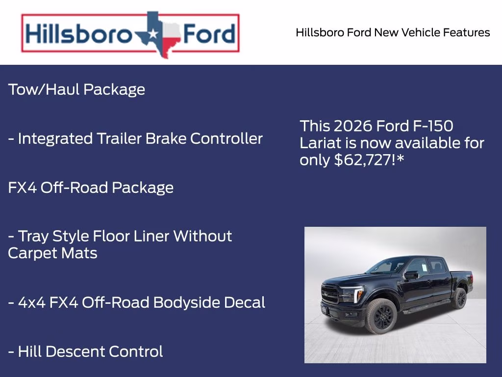 2026 Agate Black Metallic Ford F-150 Lariat 4X4 Truck