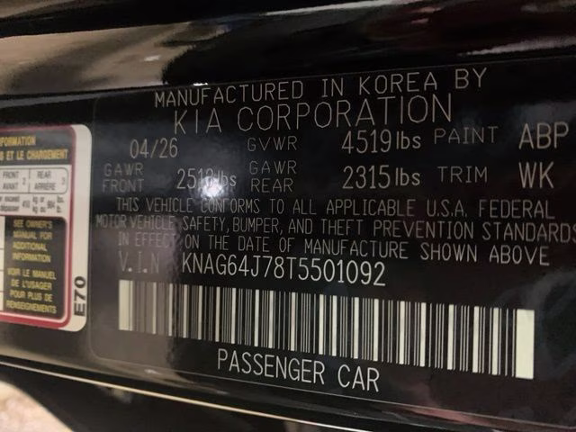 2026 Aurora Black Pearl Kia K5 GT-Line AWD Sedan