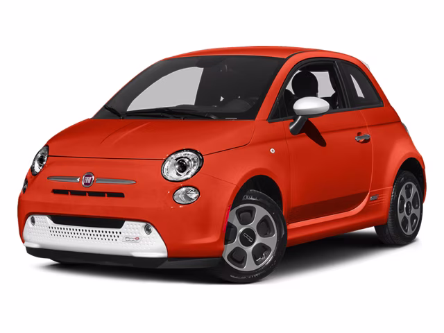 2014 Electric Orange Tri-Coat Pearlcoat FIAT 500e Battery Electric FWD Hatchback