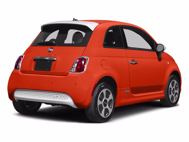 2014 Electric Orange Tri-Coat Pearlcoat FIAT 500e Battery Electric FWD Hatchback