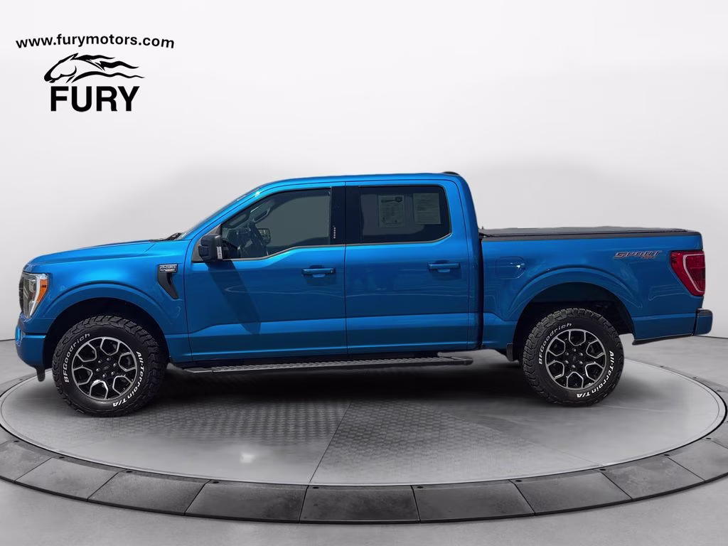 2021 Blue Metallic Ford F-150 XLT Sport Appearance w/360 Camera & Trailer Tow Pk 4X4 Truck