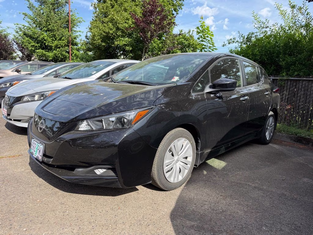 2024 Super Black Nissan LEAF S FWD Hatchback