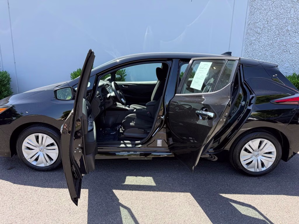 2024 Super Black Nissan LEAF S FWD Hatchback