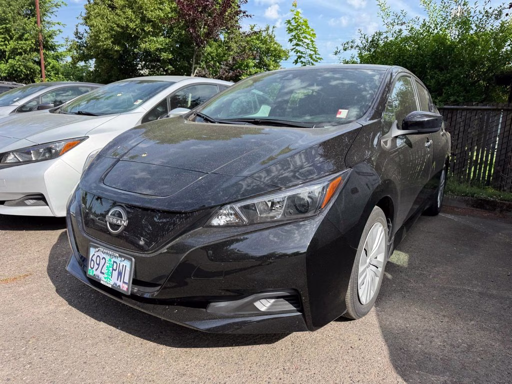 2024 Super Black Nissan LEAF S FWD Hatchback