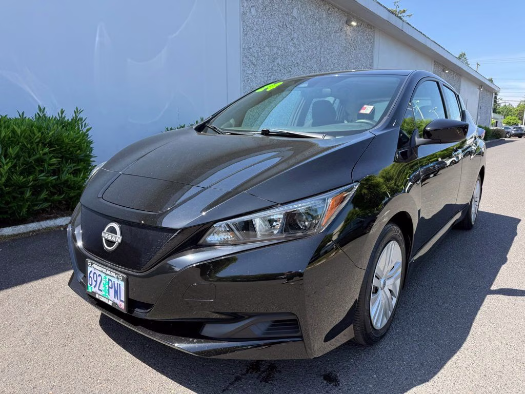 2024 Super Black Nissan LEAF S FWD Hatchback