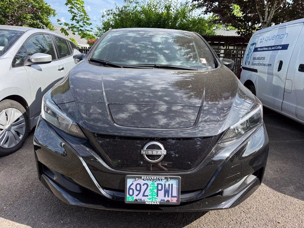2024 Super Black Nissan LEAF S FWD Hatchback