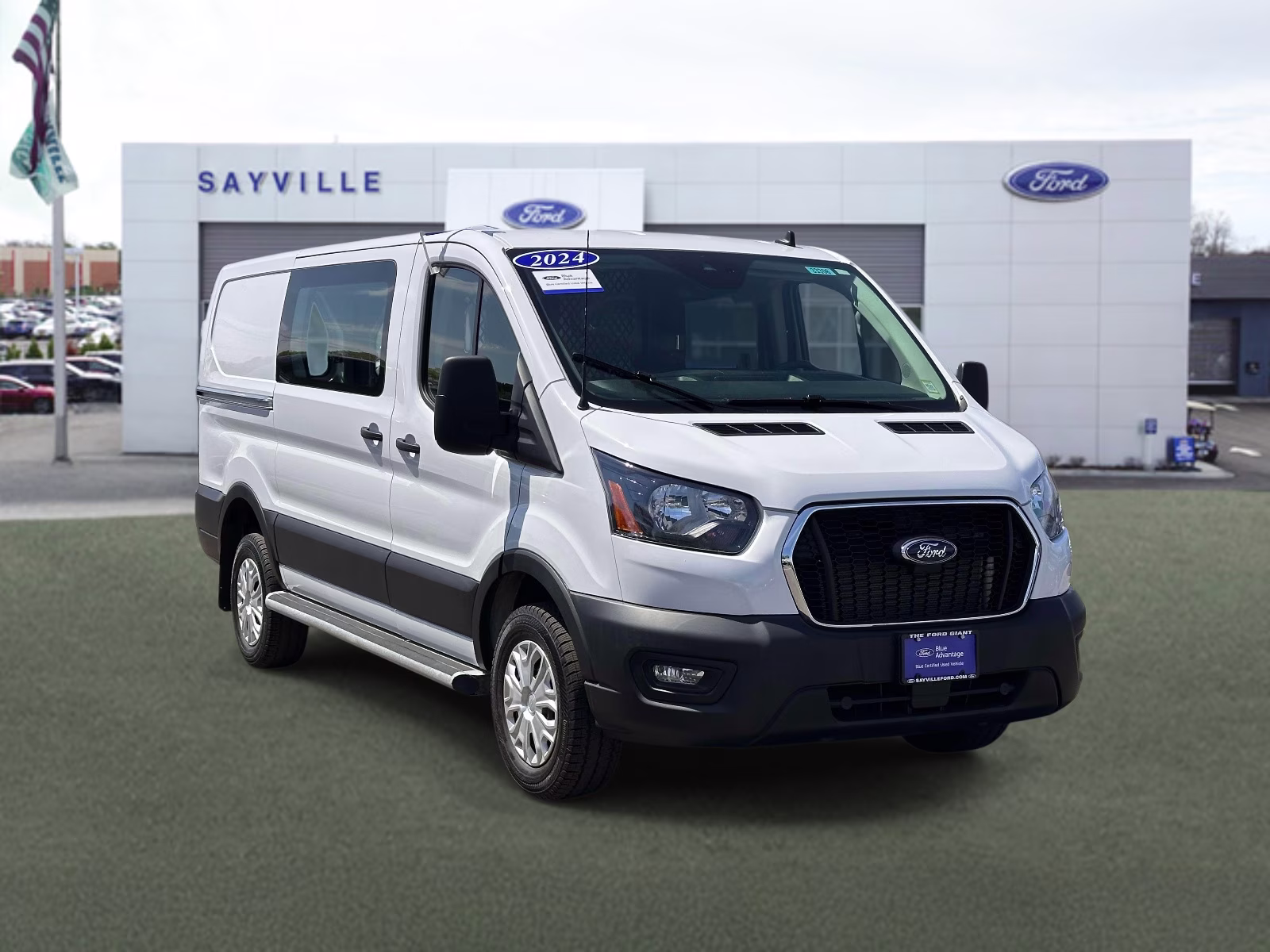 2024 Oxford White Ford Transit Cargo Van T-250 130 Low Rf 9070 GVWR RWD RWD Van