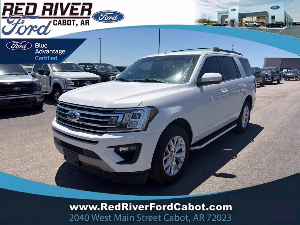 2021 Star White Metallic Tri-Coat Ford Expedition XLT RWD SUV