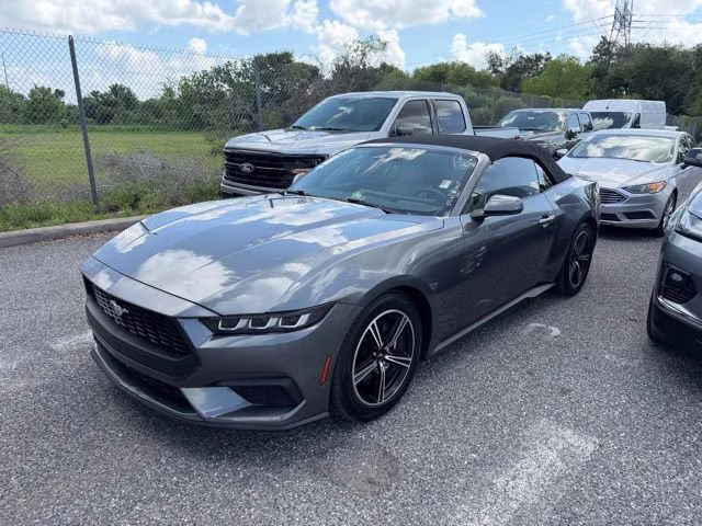 2024 Gray Metallic Ford Mustang EcoBoost Premium RWD Convertible