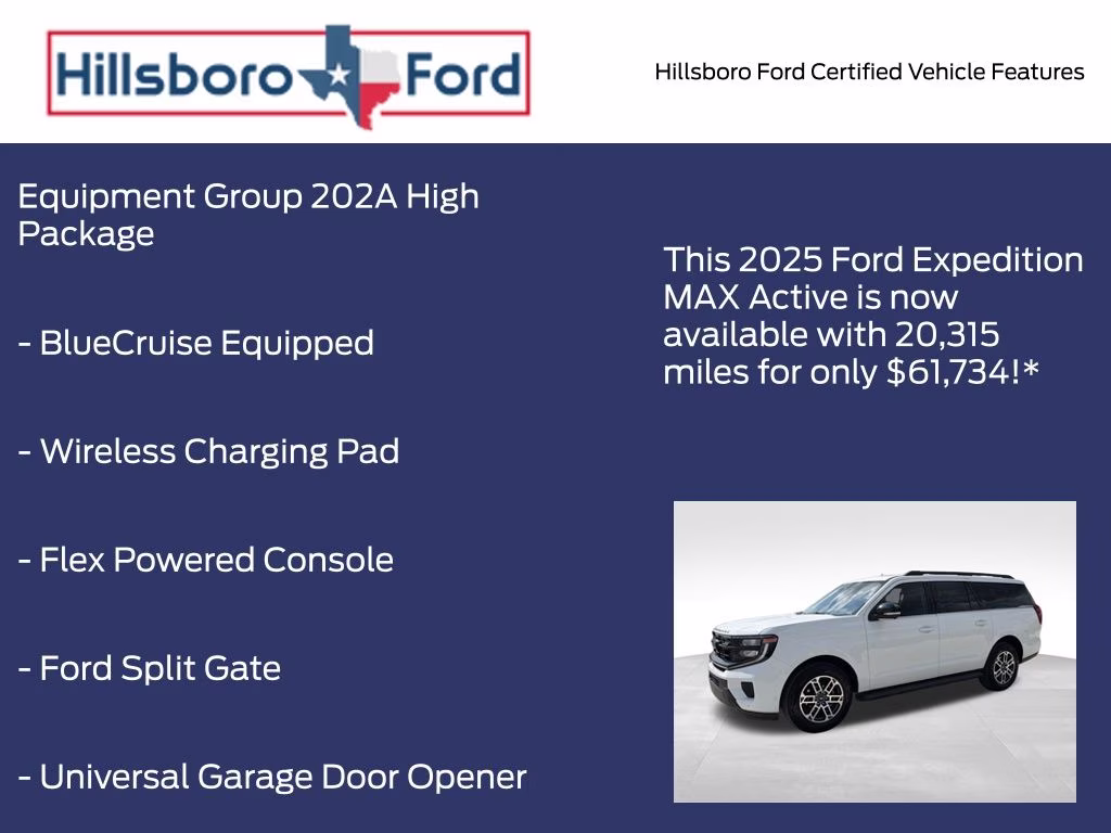 2025 Oxford White Ford Expedition Max Active 4X4 SUV