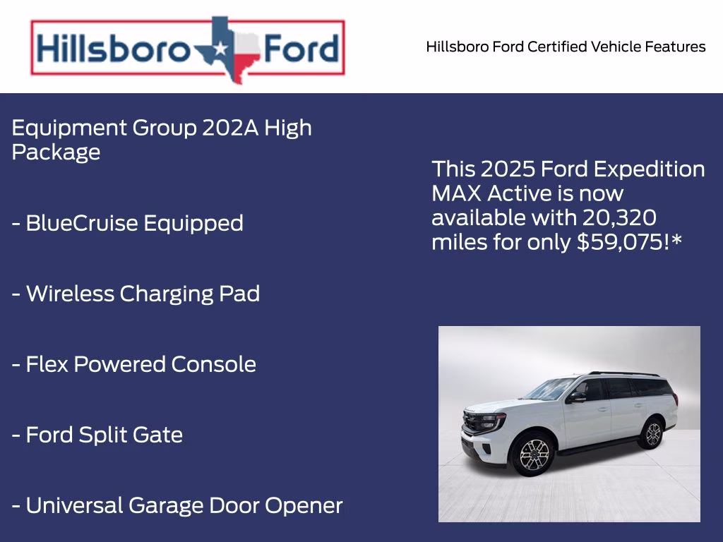 2025 Oxford White Ford Expedition Max Active 4X4 SUV