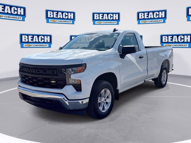 2025 Summit White Chevrolet Silverado 1500 WT RWD Truck