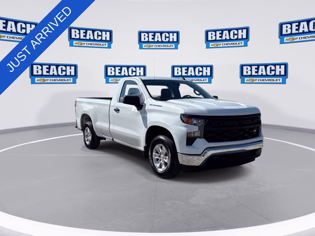 2025 Summit White Chevrolet Silverado 1500 WT RWD Truck