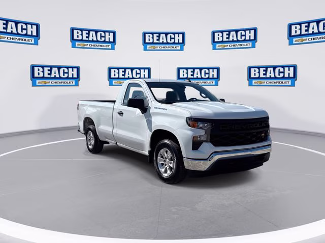 2025 Summit White Chevrolet Silverado 1500 WT RWD Truck