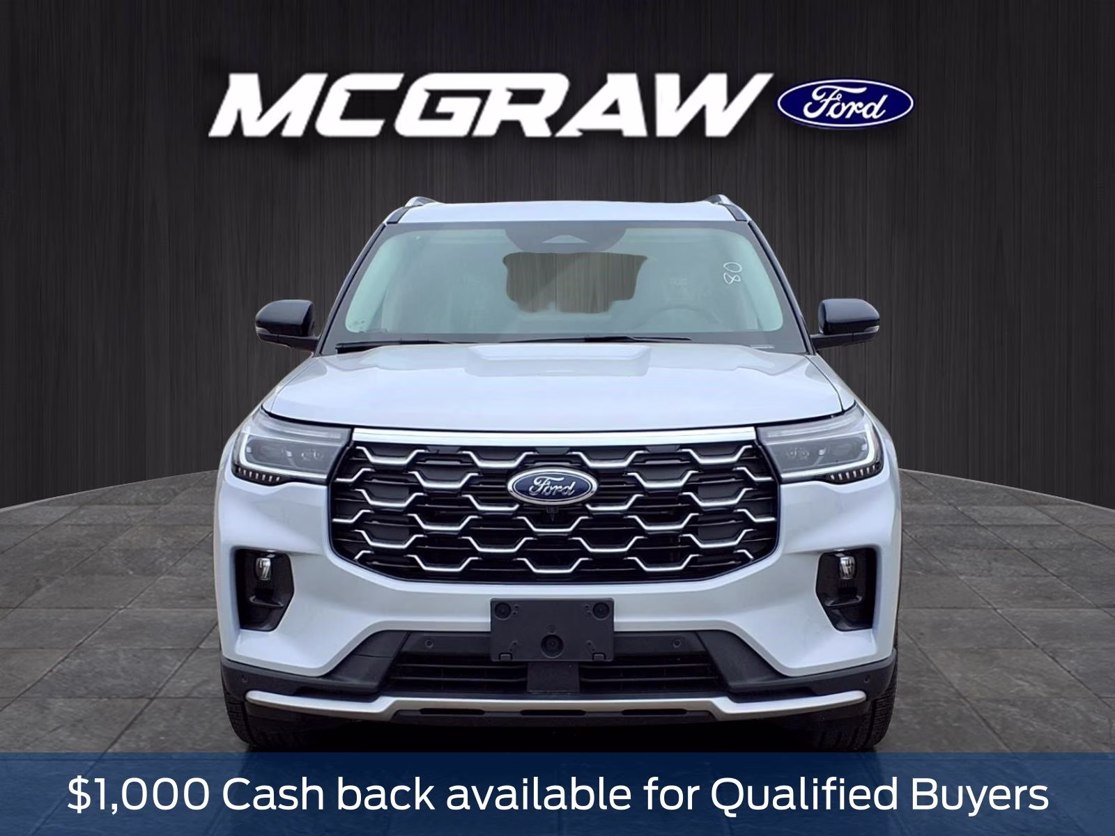 2026 White Ford Explorer Platinum 4X4 SUV