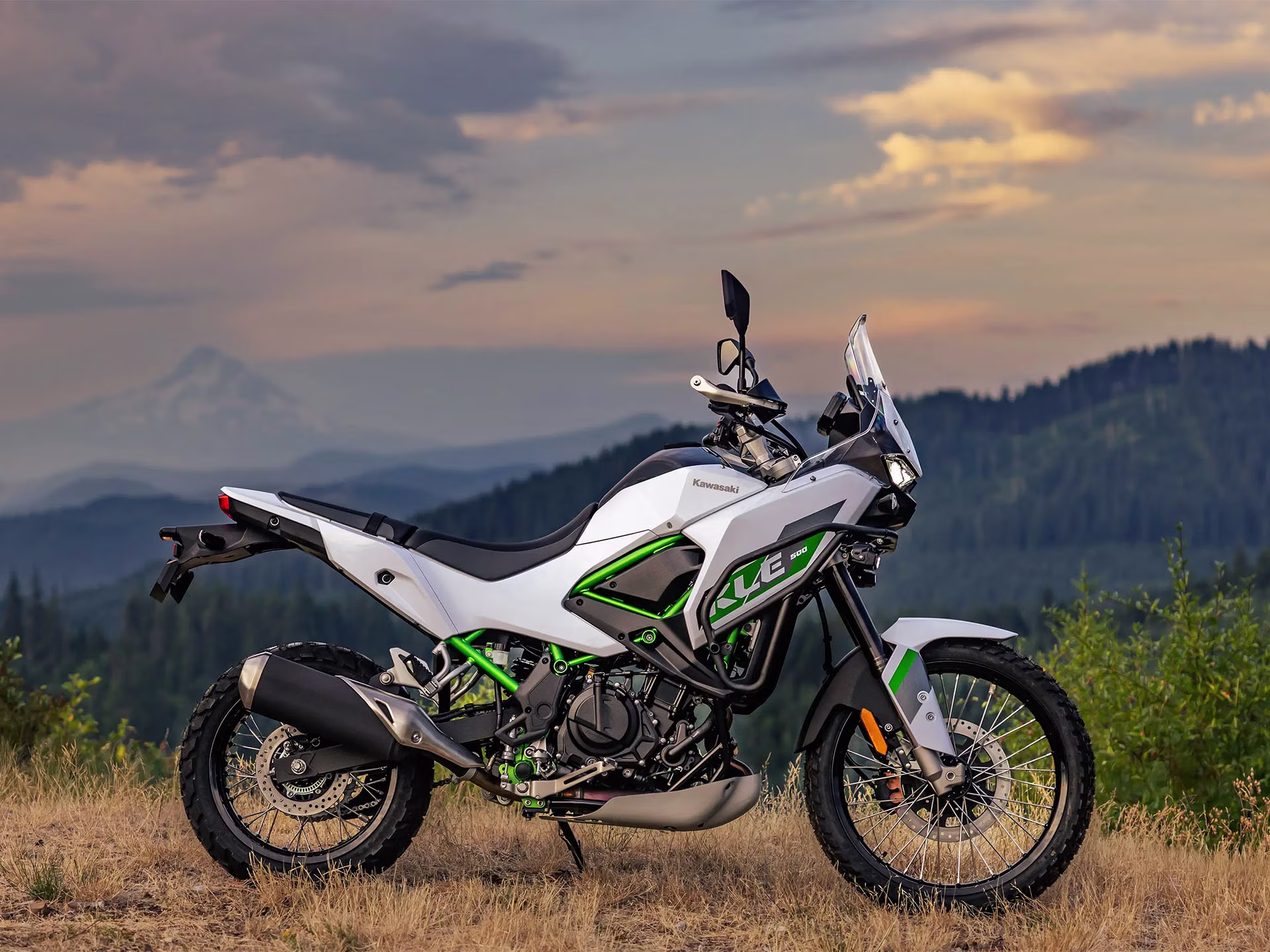2026 Pearl Blizzard White Kawasaki KLE500 SE ABS SE Motorcycle