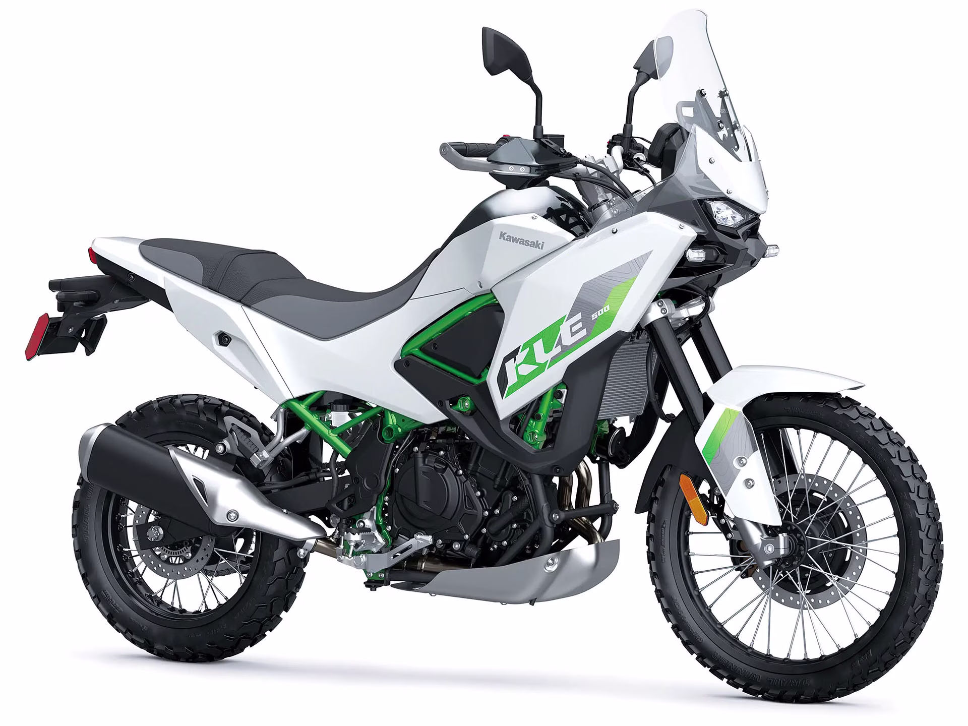 2026 Pearl Blizzard White Kawasaki KLE500 SE ABS SE Motorcycle