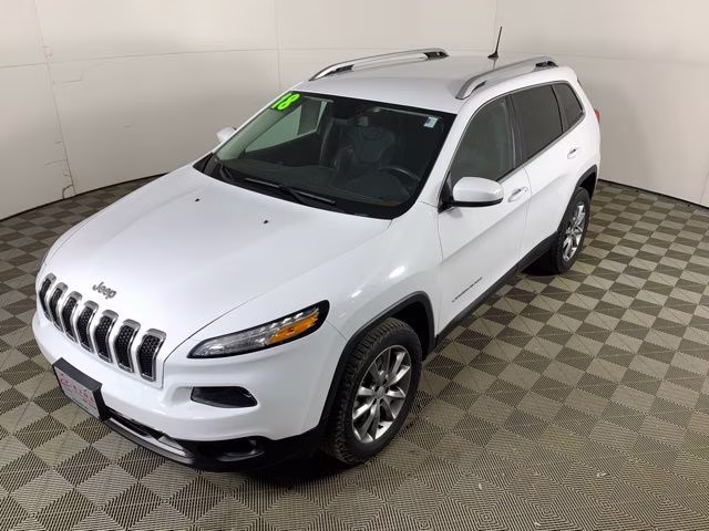 2018 Bright White Clearcoat Jeep Cherokee Limited 4X4 SUV