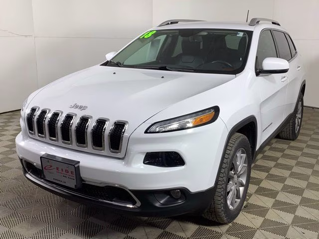 2018 Bright White Clearcoat Jeep Cherokee Limited 4X4 SUV