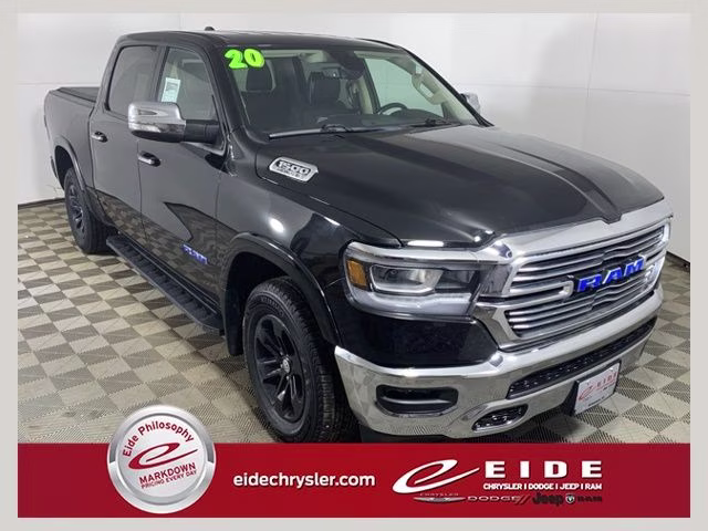 2020 Diamond Black Crystal Pearlcoat Ram 1500 Laramie 4X4 Truck
