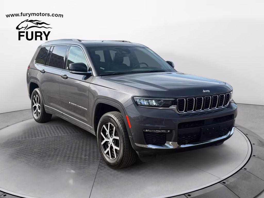 2024 Baltic Gray Metallic Clearcoat Jeep Grand Cherokee L Limited Luxury Tech II w/Dual Pane Pano Roof 4X4 SUV
