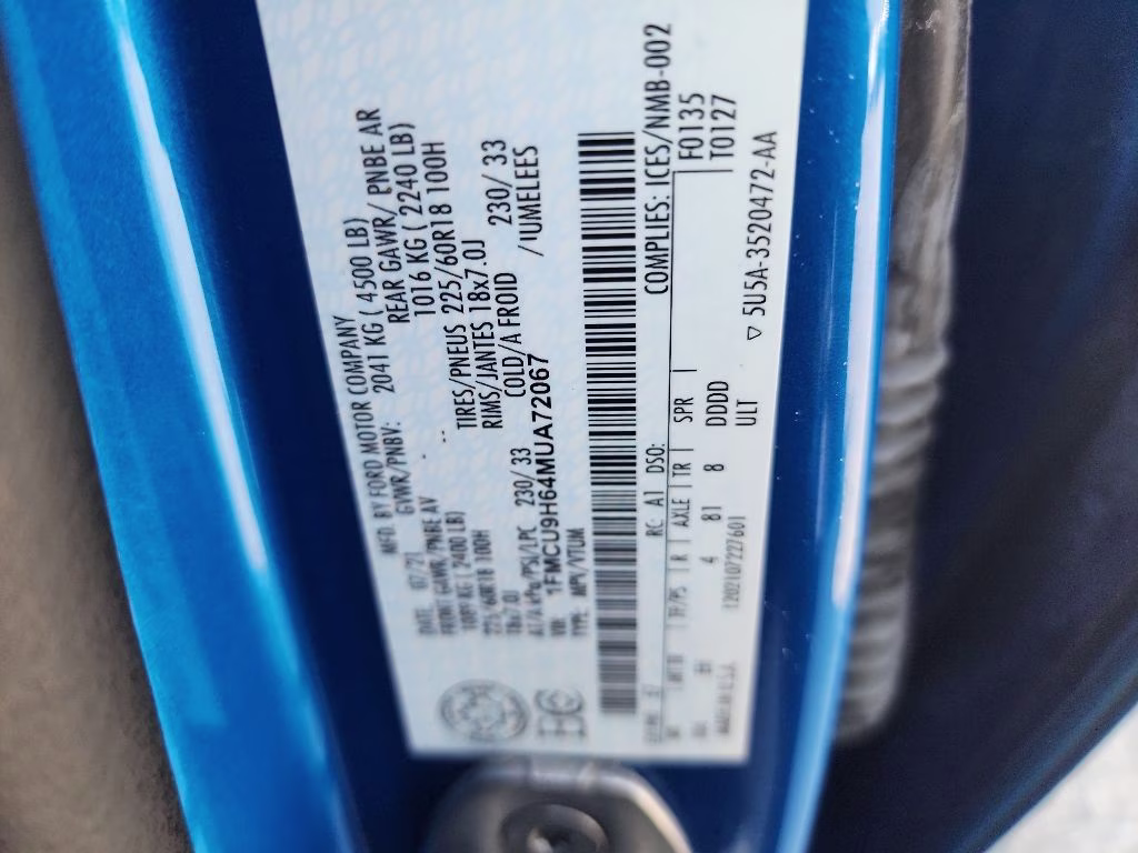 2021 Velocity Blue Metallic Ford Escape SEL AWD SUV