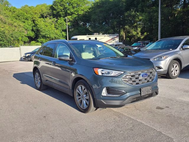 2019 Sea Green Ford Edge Titanium AWD SUV