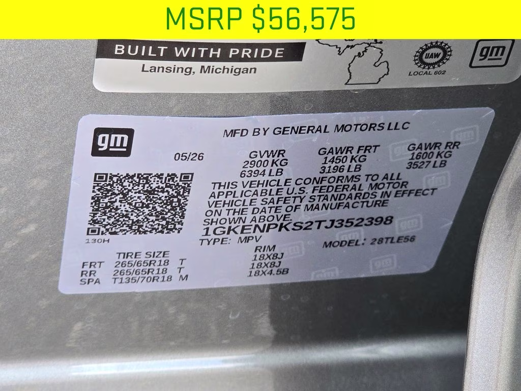 2026 Sterling Metallic GMC Acadia AT4 AWD SUV