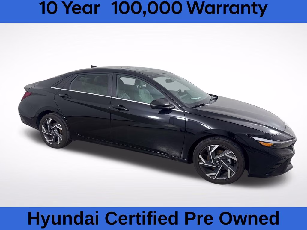 2025 Abyss Black Hyundai Elantra Hybrid Limited FWD Sedan