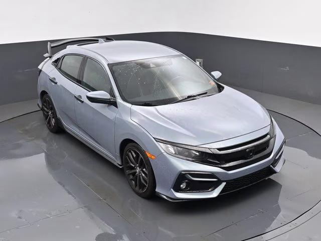 2021 Blue Honda Civic Sport FWD Hatchback
