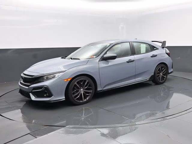 2021 Blue Honda Civic Sport FWD Hatchback