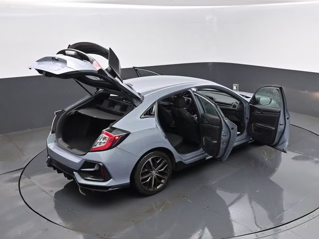 2021 Blue Honda Civic Sport FWD Hatchback
