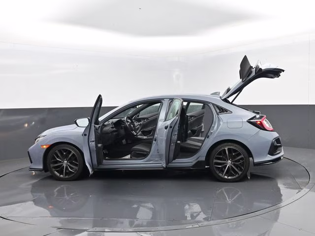 2021 Blue Honda Civic Sport FWD Hatchback