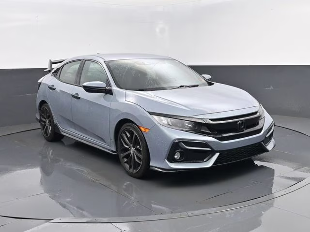 2021 Blue Honda Civic Sport FWD Hatchback