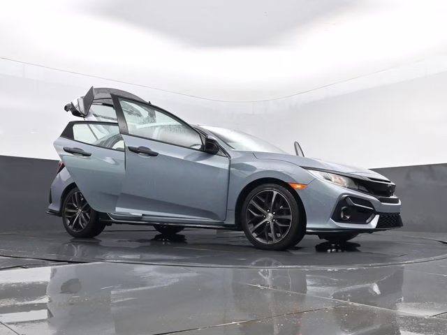 2021 Blue Honda Civic Sport FWD Hatchback