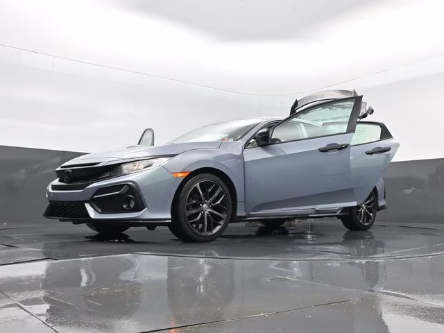 2021 Blue Honda Civic Sport FWD Hatchback