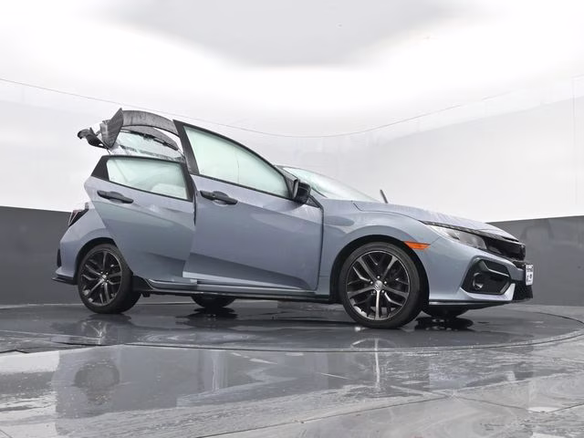 2021 Blue Honda Civic Sport FWD Hatchback