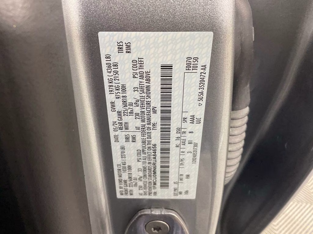2024 Silver Metallic Ford Escape ST-Line FWD SUV