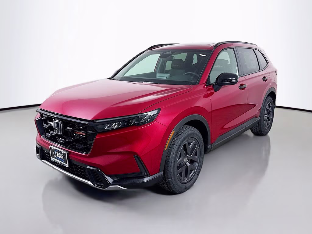 2026 Radiant Red Metallic Honda CR-V Hybrid TrailSport AWD SUV
