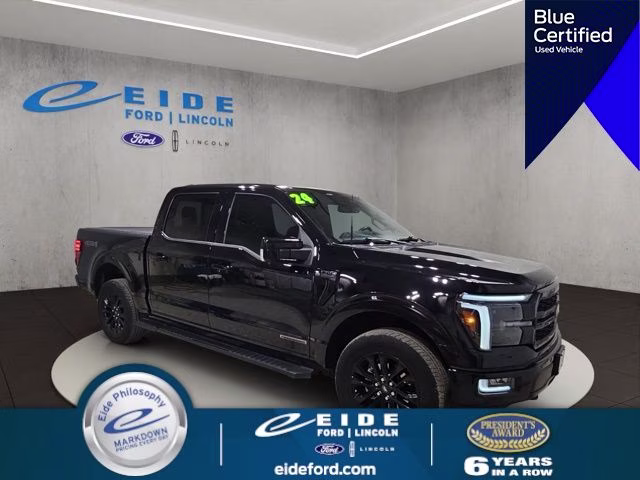 2024 Agate Black Metallic Ford F-150 Lariat 4X4 Truck