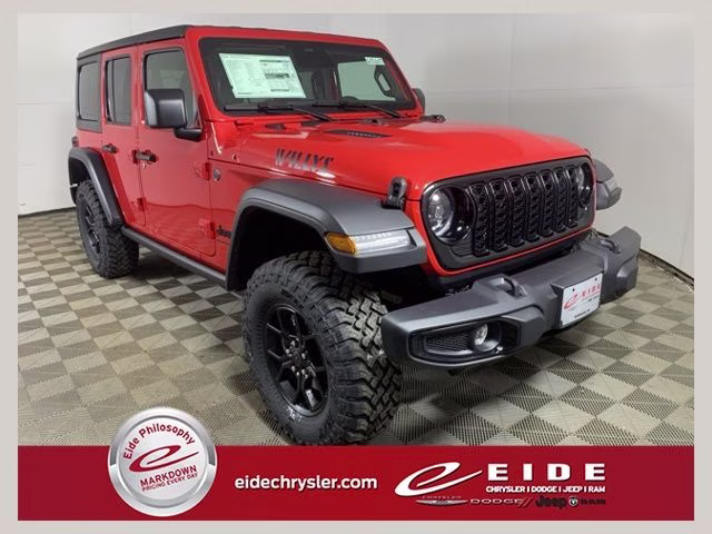 2026 Firecracker Red Clearcoat Jeep Wrangler 4-Door Willys 4X4 SUV