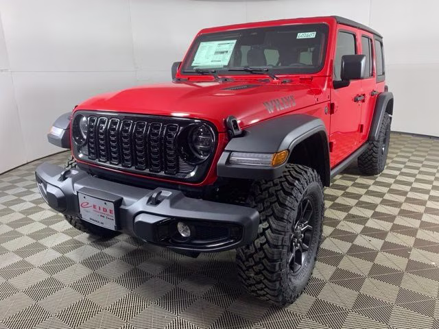 2026 Firecracker Red Clearcoat Jeep Wrangler 4-Door Willys 4X4 SUV
