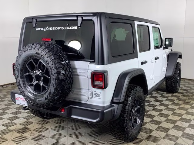 2026 Bright White Clearcoat Jeep Wrangler 4-Door Willys 4X4 SUV