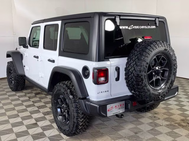 2026 Bright White Clearcoat Jeep Wrangler 4-Door Willys 4X4 SUV