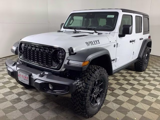 2026 Bright White Clearcoat Jeep Wrangler 4-Door Willys 4X4 SUV
