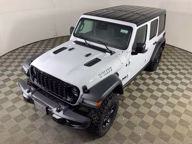 2026 Bright White Clearcoat Jeep Wrangler 4-Door Willys 4X4 SUV