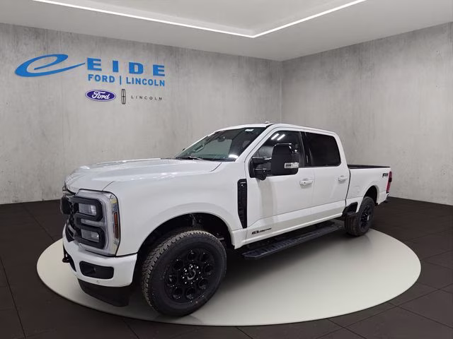 2026 Star White Metallic Tri-Coat Ford Super Duty F-250 SRW Lariat Black Appearance 4X4 Truck