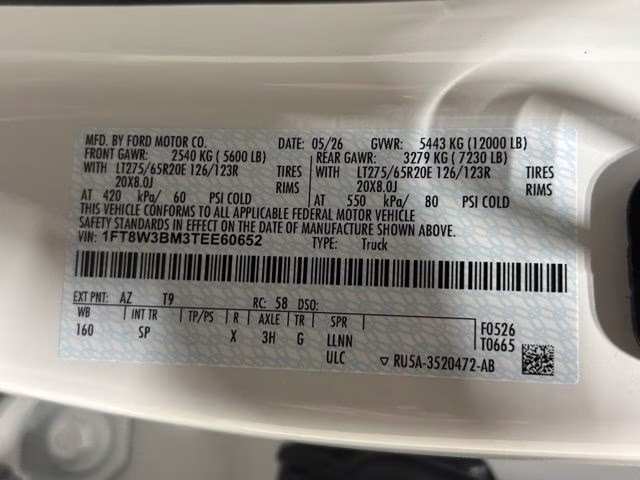 2026 Star White Metallic Tri-Coat Ford Super Duty F-350 SRW King Ranch 4X4 Truck